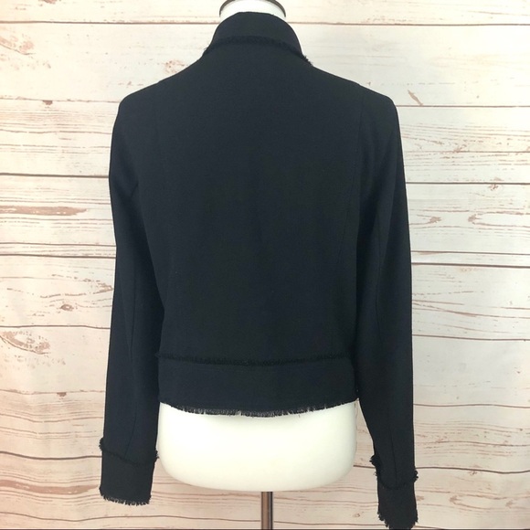 Leith Fringe Hem Asymmetrical Zip Moto Jacket - Picture 9 of 12